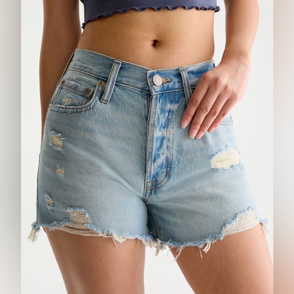 Aeropostale 90s High-Rise Denim Cutoff Shorts